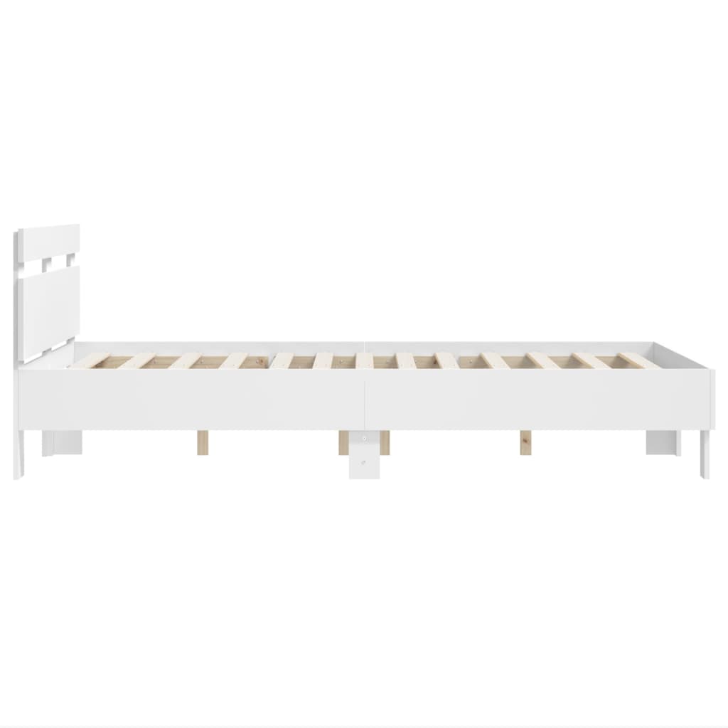 Bed Frame without Mattress White 135x190 cm