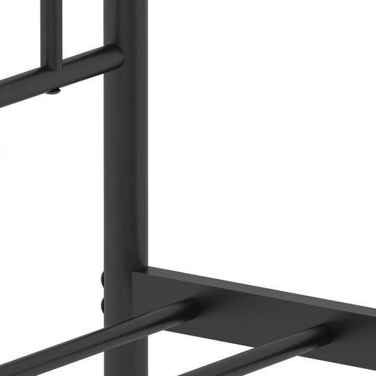 Metal Bed Frame without Mattress with Footboard Black 107x203 cm King Single