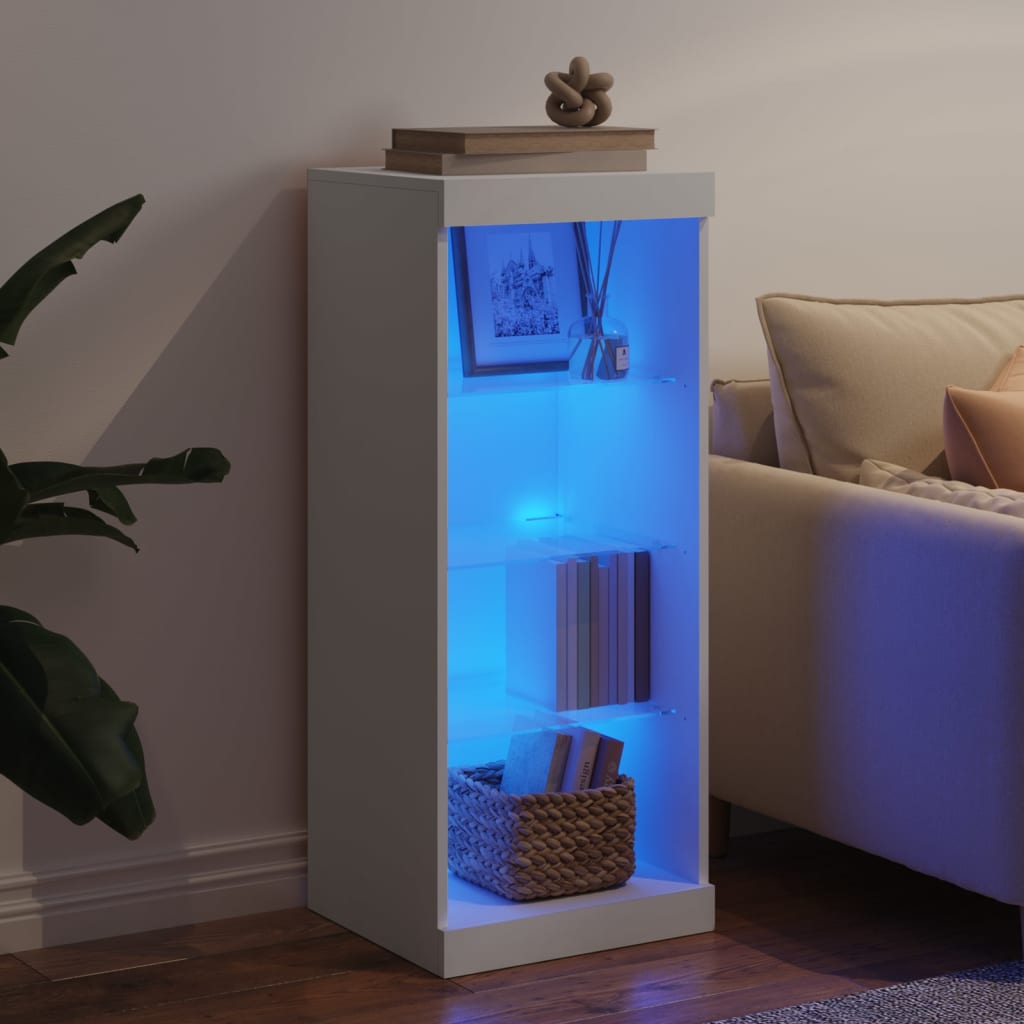 Sideboard With Led Lights White 41X37X100 Cm