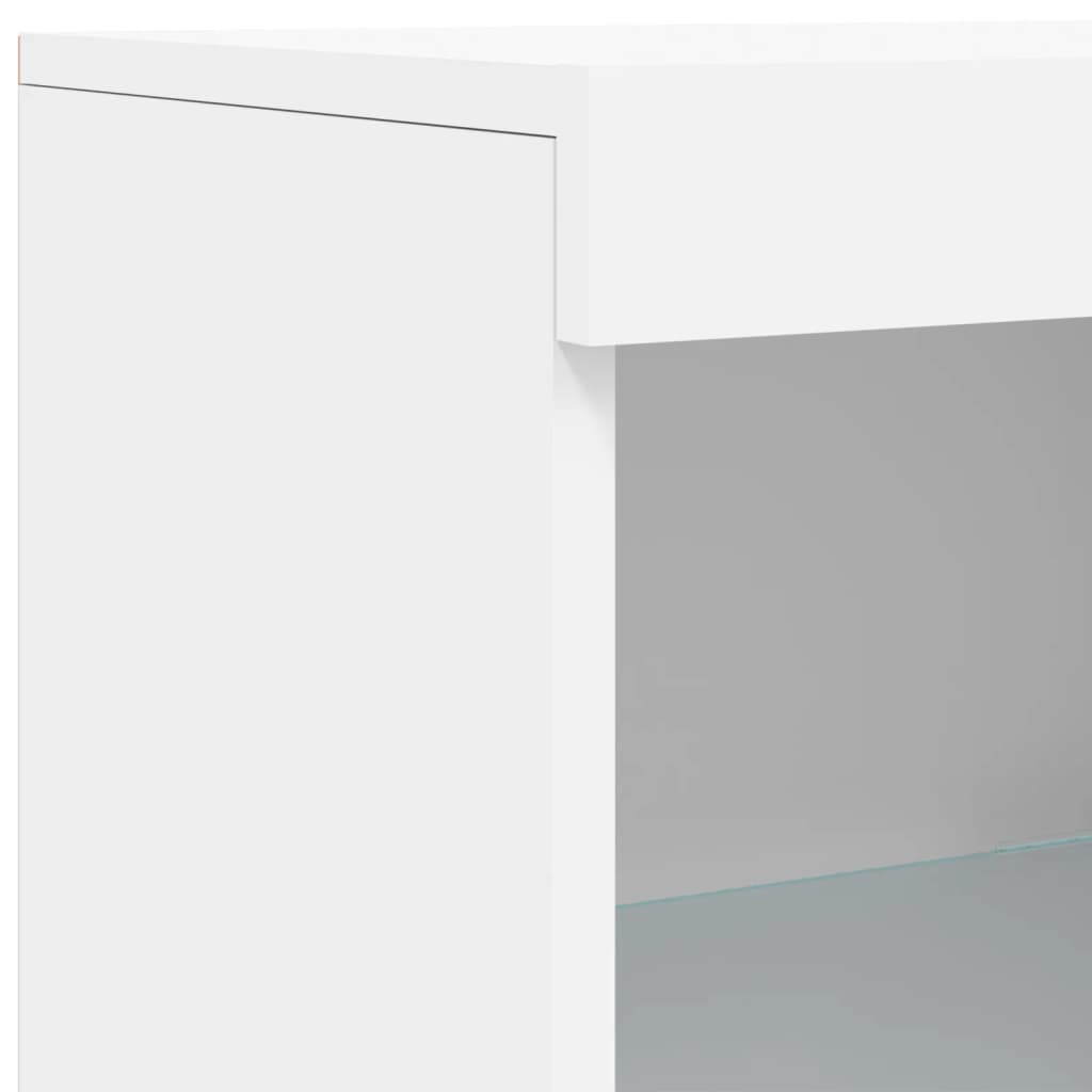 Sideboard With Led Lights White 41X37X100 Cm