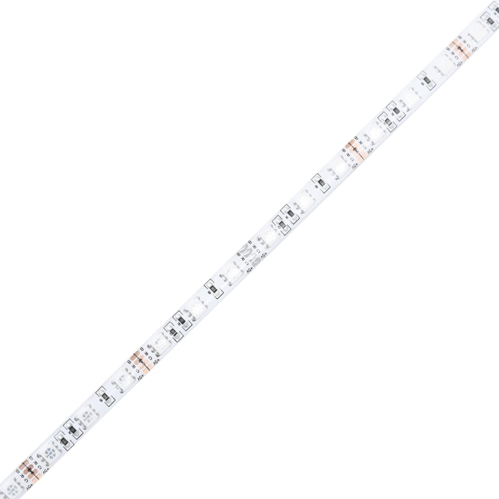 LED light strip for bedside cabinets showing close-up of diodes and circuitry.