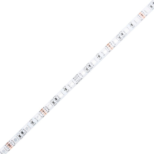 LED light strip for bedside cabinets showing close-up of diodes and circuitry.