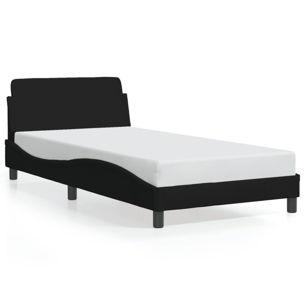 Bed Frame without Mattress Black 107x203 cm King Single Fabric