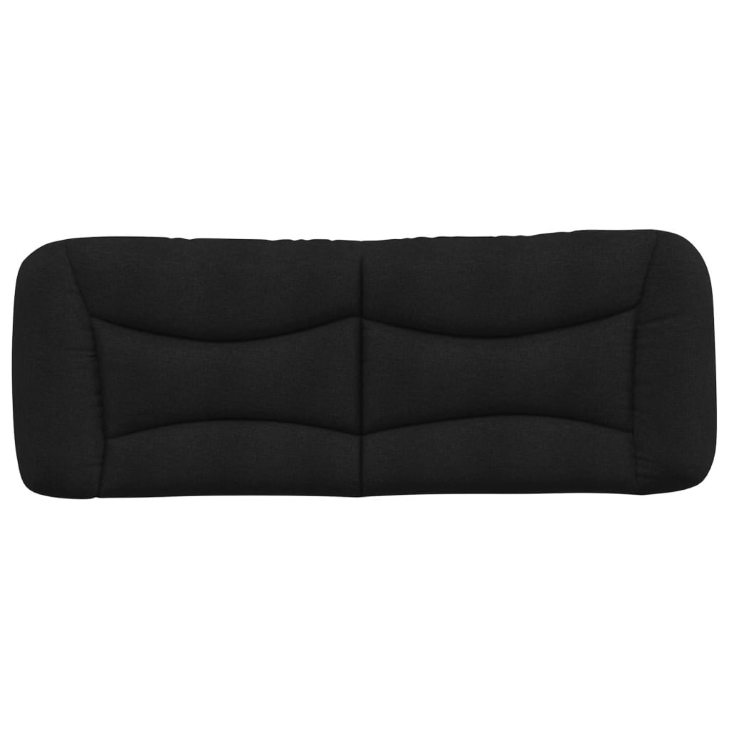 Headboard Cushion Black 137 cm Double Fabric