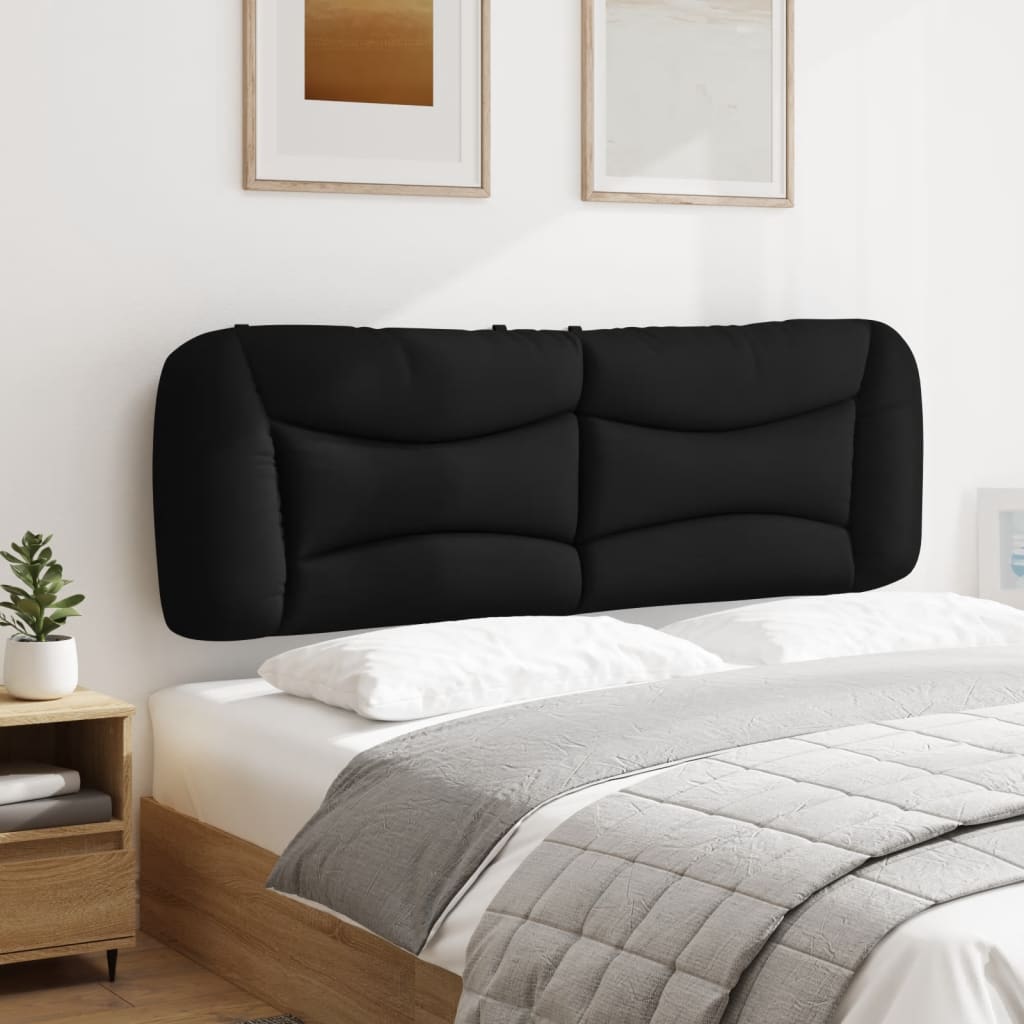 Headboard Cushion Black 152 cm Queen Fabric