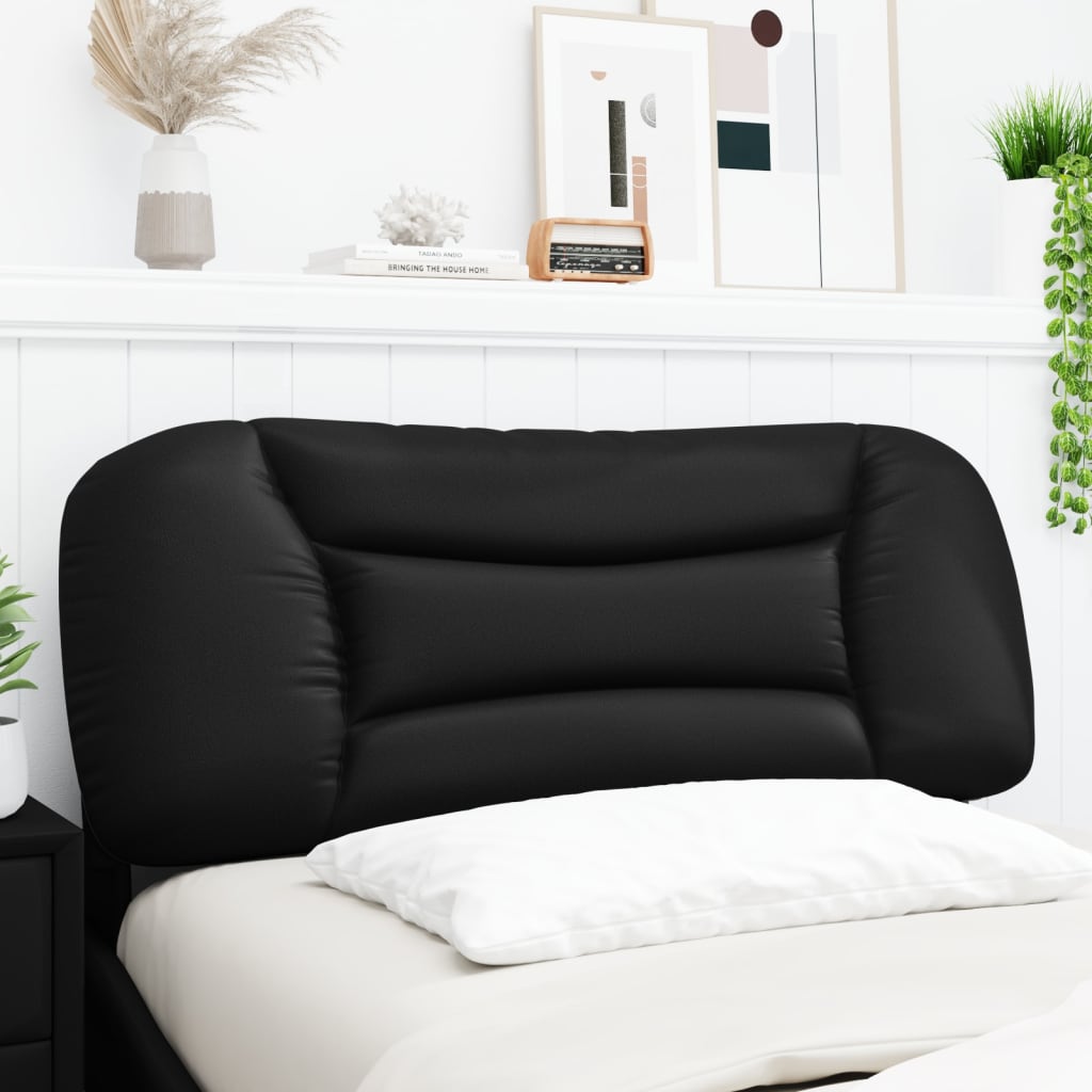 Headboard Cushion Black 107 cm King Single Faux Leather