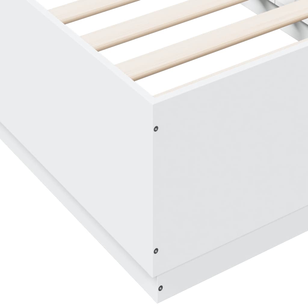 Bed Frame without Mattress White 90x190 cm