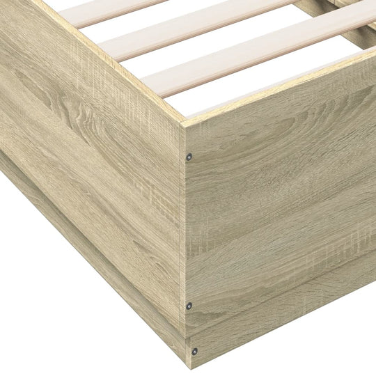 Bed Frame without Mattress Sonoma Oak 90x190 cm