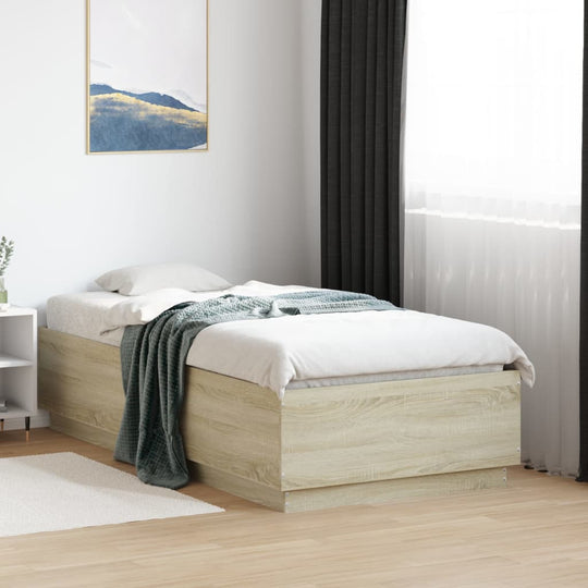 Bed Frame without Mattress Sonoma Oak 90x190 cm