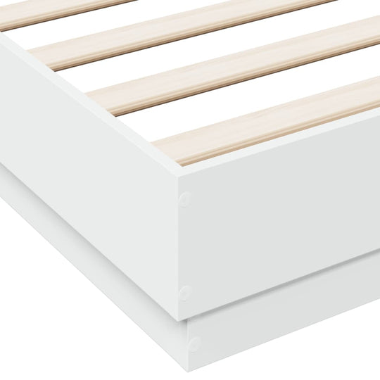 Bed Frame without Mattress White 150x200 cm