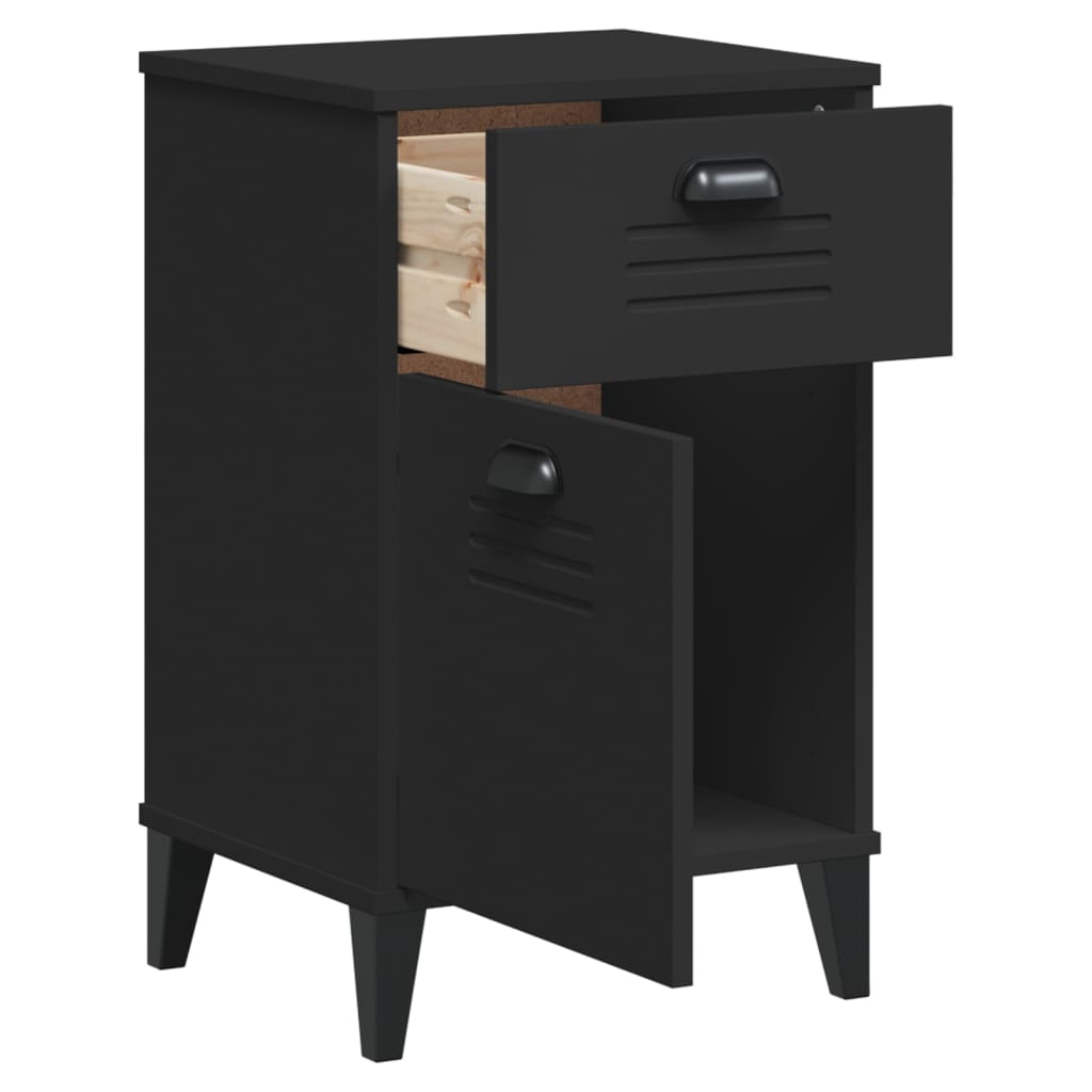 Bedside Cabinet VIKEN Black Engineered Wood