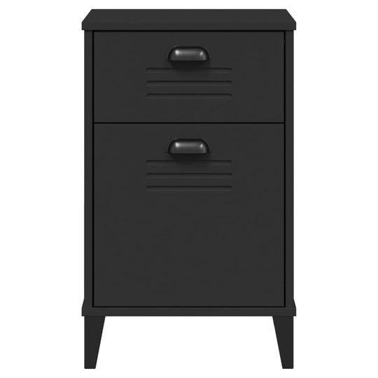 Bedside Cabinet VIKEN Black Engineered Wood