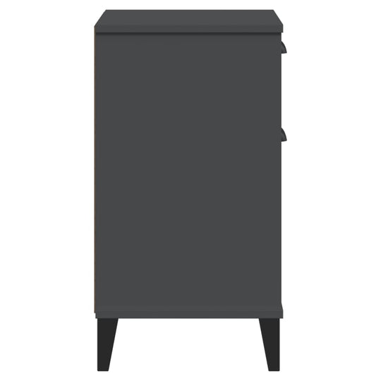 Bedside Cabinet VIKEN Anthracite Grey Engineered Wood