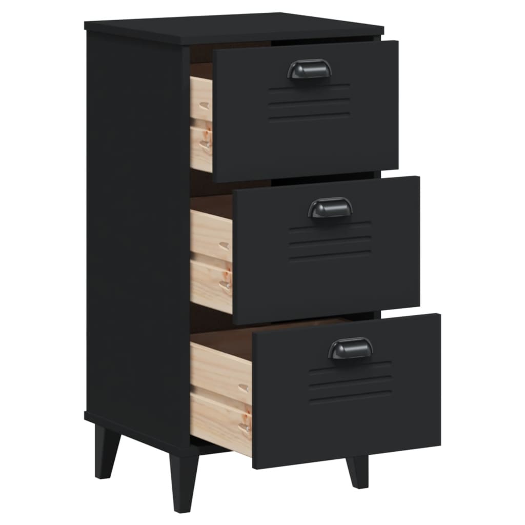 Bedside Cabinet VIKEN Black Engineered Wood