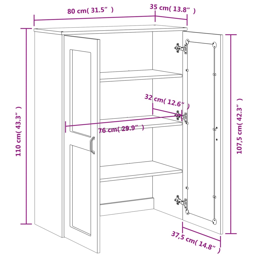 Top For Highboard Viken Engineered Wood