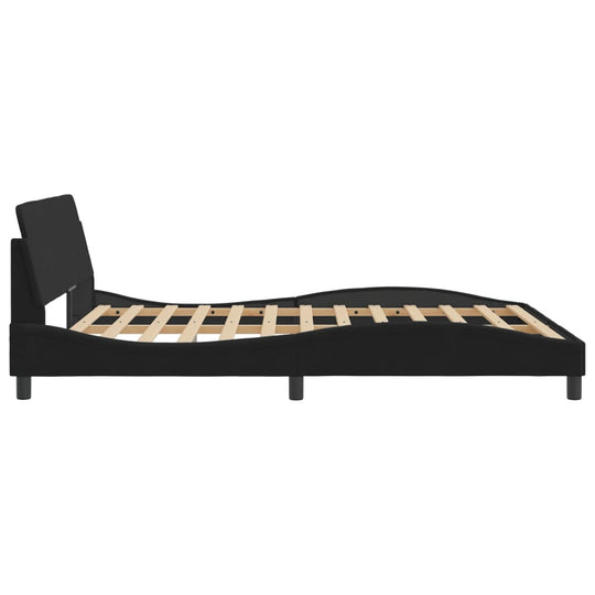 Bed Frame without Mattress Black 152x203 cm Queen Velvet