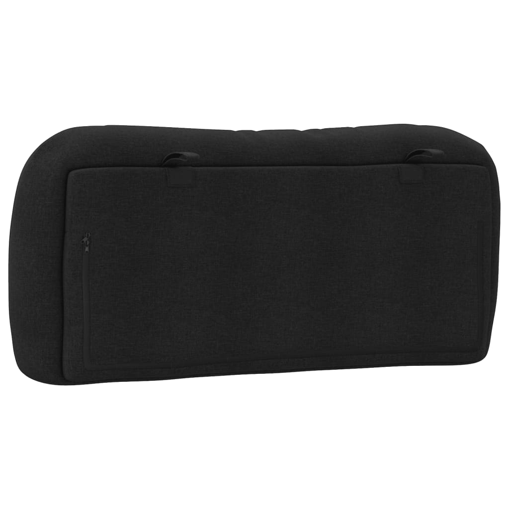 Headboard Cushion Black 90 cm Fabric