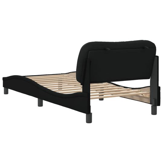 Bed Frame without Mattress Black 90x190 cm Fabric