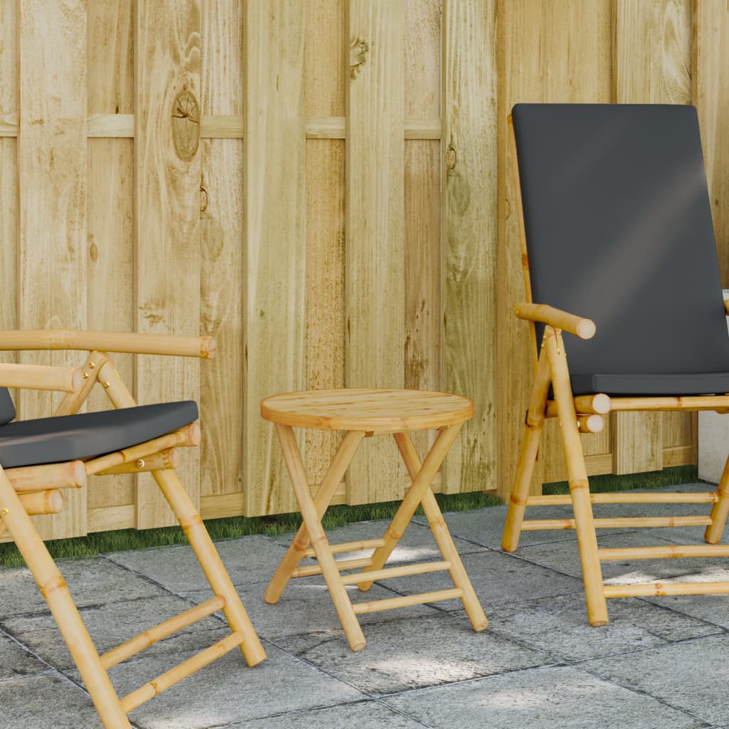 Folding Garden Table Ø45x45 cm Bamboo