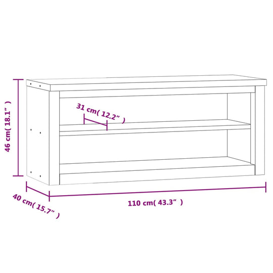 Dimensions diagram for affordable stainless steel kitchen wall cabinet with shelf, 110x40x46 cm.