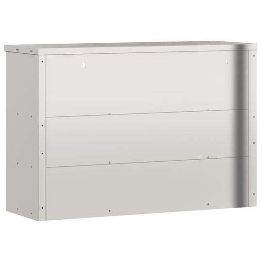 Stainless steel kitchen wall cabinet with shelves, ideal for budget-friendly, quality storage in commercial kitchens and bars.