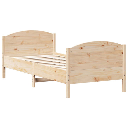 Bed Frame without Mattress 90x190 cm Solid Wood Pine