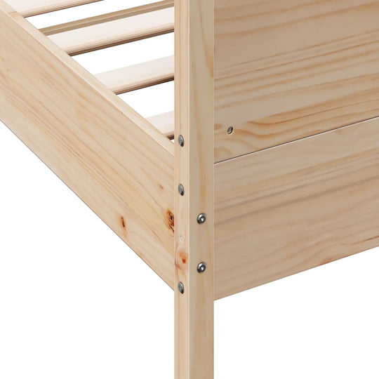 Bed Frame without Mattress 90x190 cm Solid Wood Pine