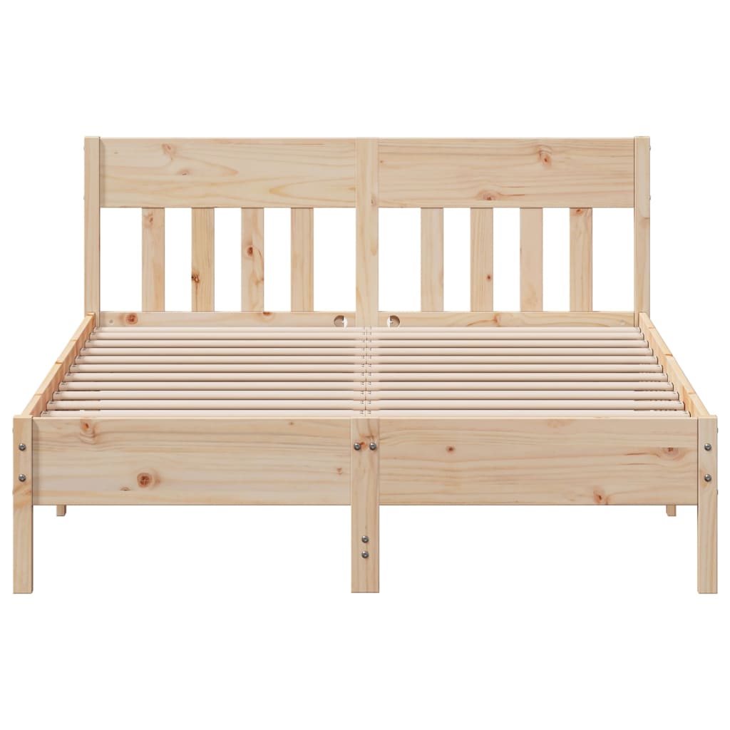 Bed Frame without Mattress 150x200 cm Solid Wood Pine