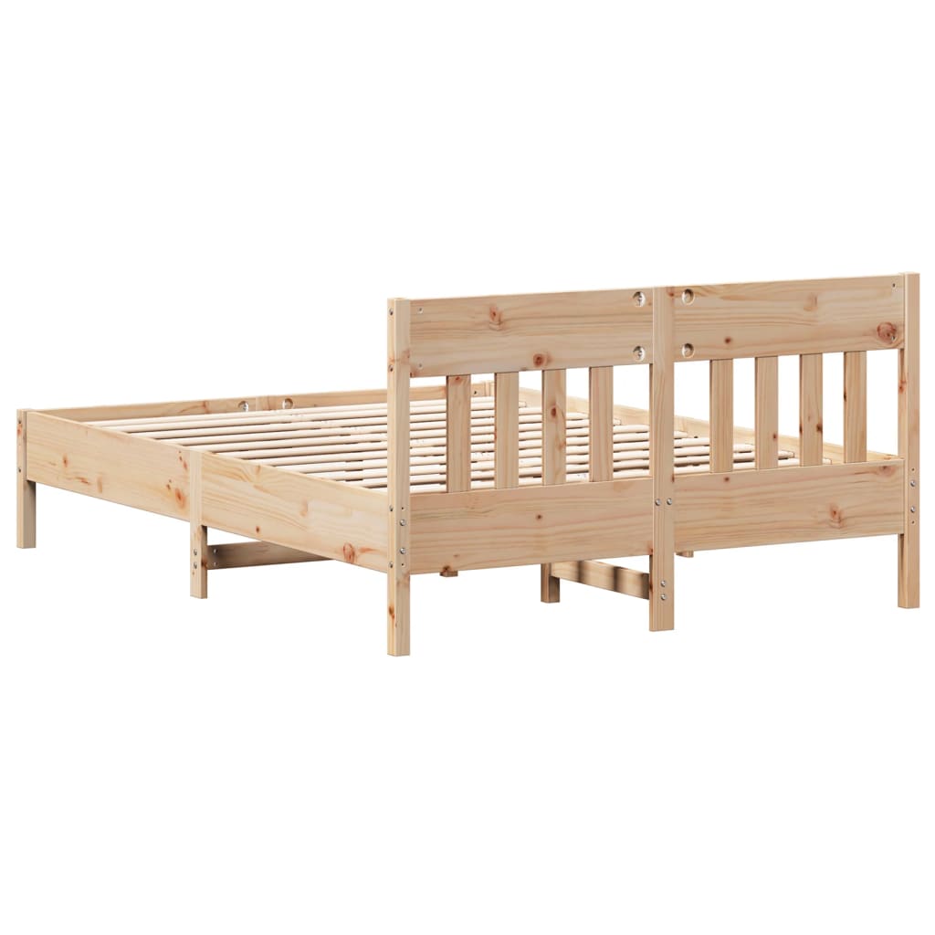 Bed Frame without Mattress 150x200 cm Solid Wood Pine