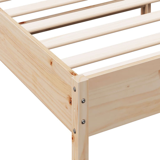 Bed Frame without Mattress 150x200 cm Solid Wood Pine