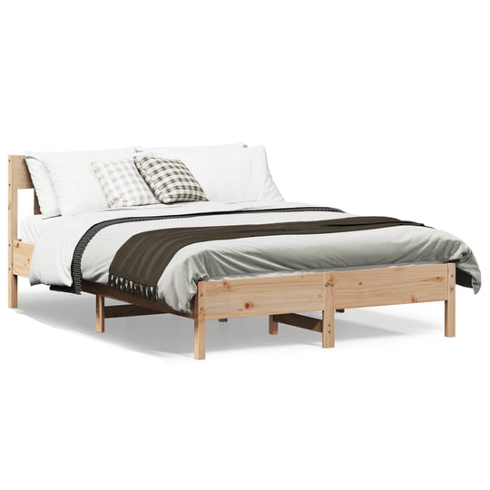 Bed Frame without Mattress 150x200 cm Solid Wood Pine