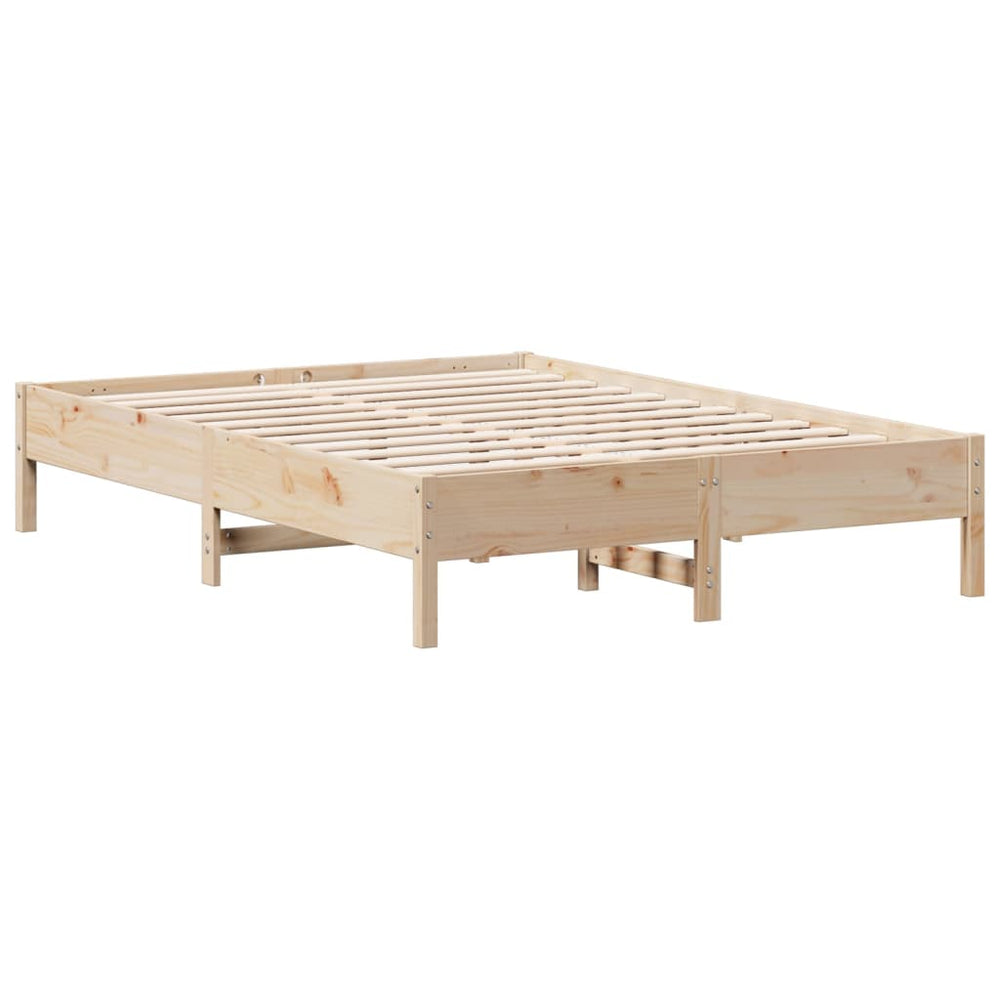 Bed Frame without Mattress 150x200 cm Solid Wood Pine