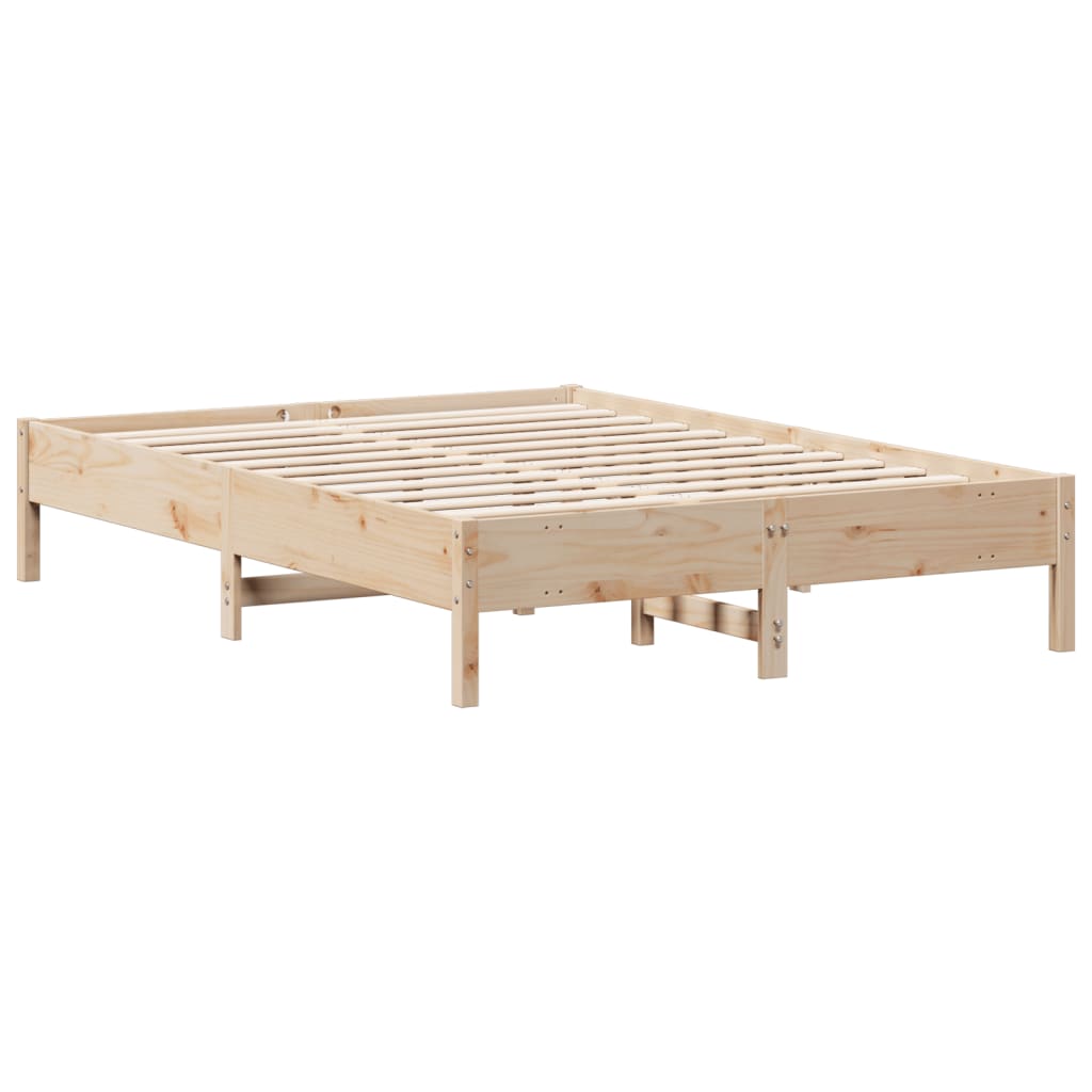 Bed Frame without Mattress 150x200 cm Solid Wood Pine