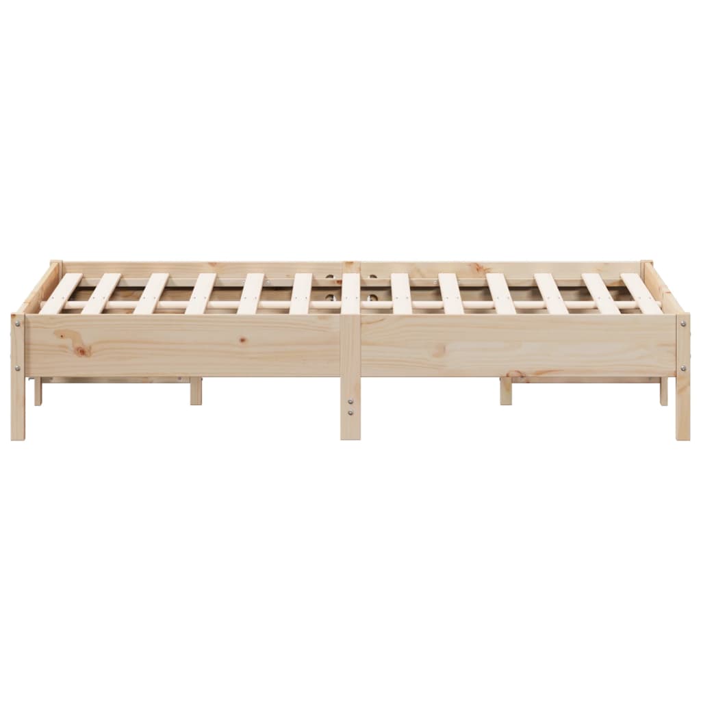 Bed Frame without Mattress 135x190 cm Solid Wood Pine