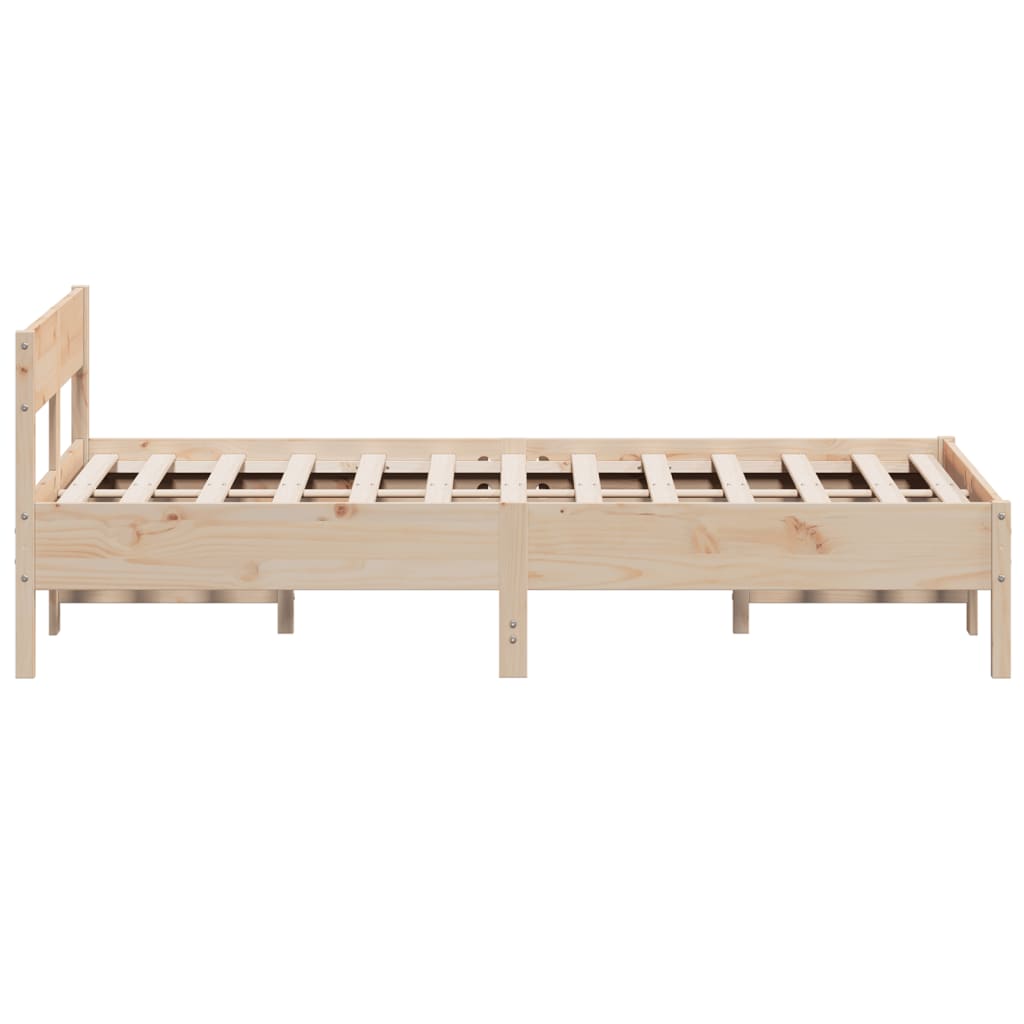 Bed Frame without Mattress 135x190 cm Solid Wood Pine