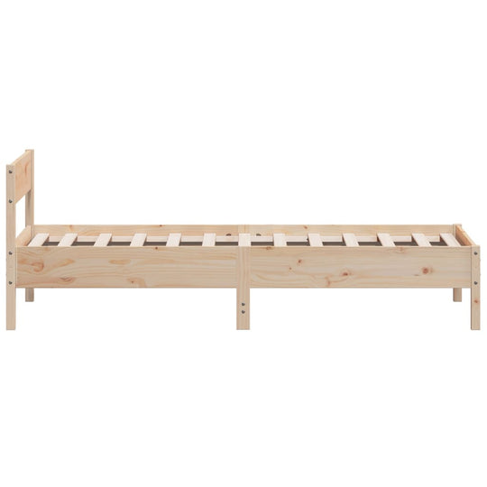 Bed Frame without Mattress 90x190 cm Solid Wood Pine