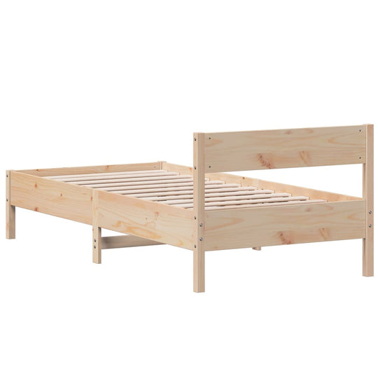 Bed Frame without Mattress 90x190 cm Solid Wood Pine