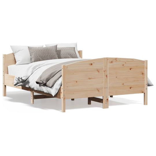 Bed Frame without Mattress 150x200 cm Solid Wood Pine