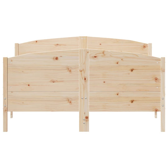 Bed Frame without Mattress 135x190 cm Solid Wood Pine