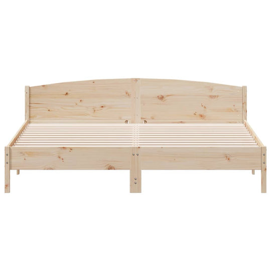 Bed Frame without Mattress 183x203 cm King Solid Wood Pine