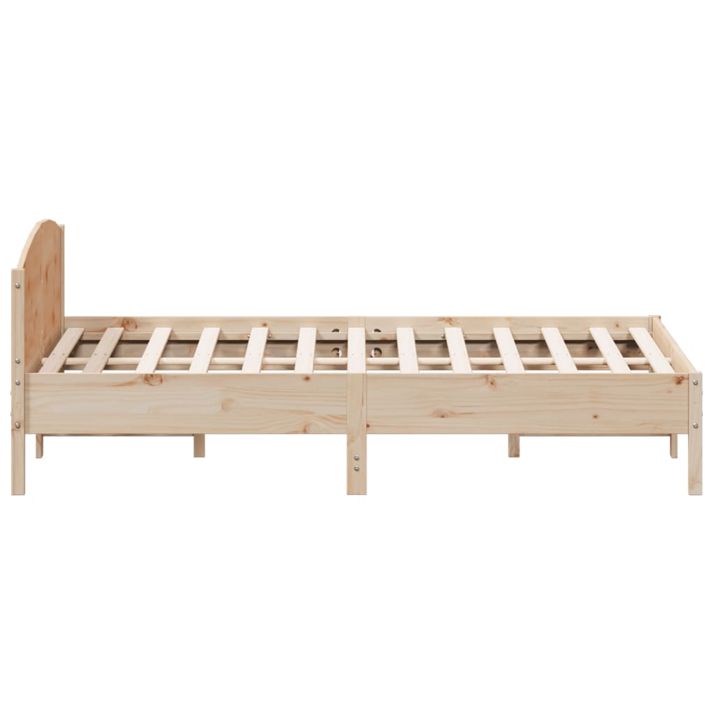 Bed Frame without Mattress 183x203 cm King Solid Wood Pine