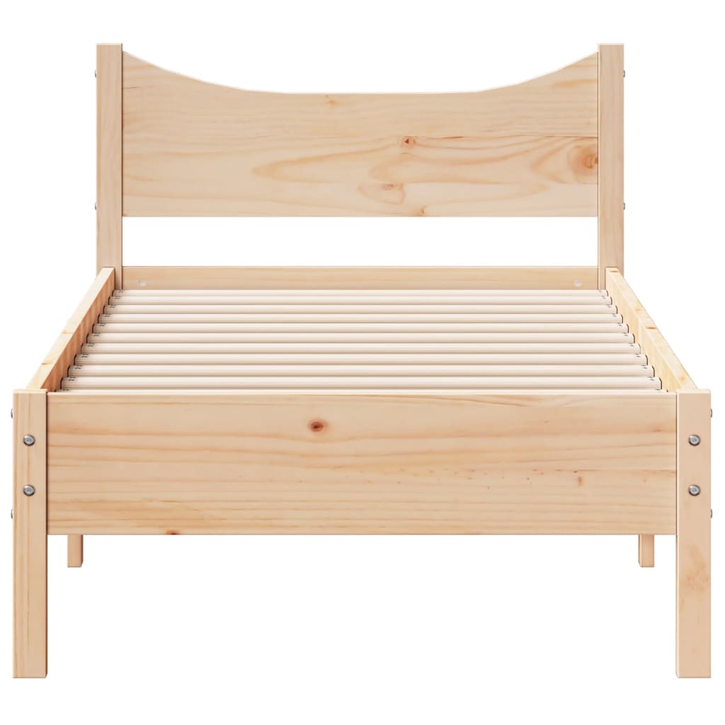 Bed Frame without Mattress 90x190 cm Solid Wood Pine