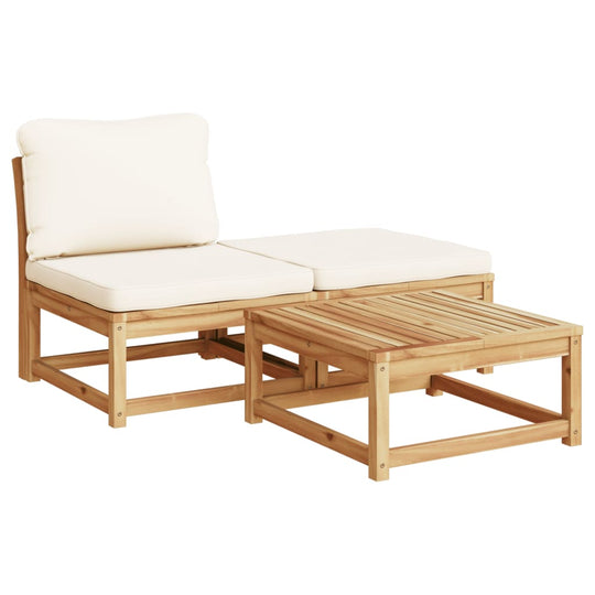 11 Piece Garden Lounge Set with Cushions Solid Wood Acacia