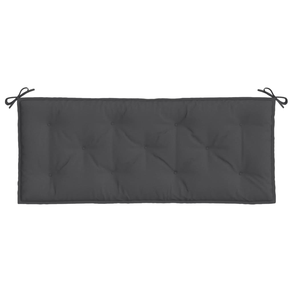 Garden Bench Cushions 2 pcs Melange Anthracite 120x50x7 cm Fabric