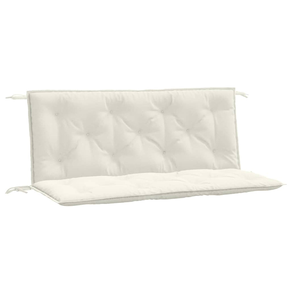 Garden Bench Cushions 2 pcs Melange Cream 120x50x7 cm Fabric