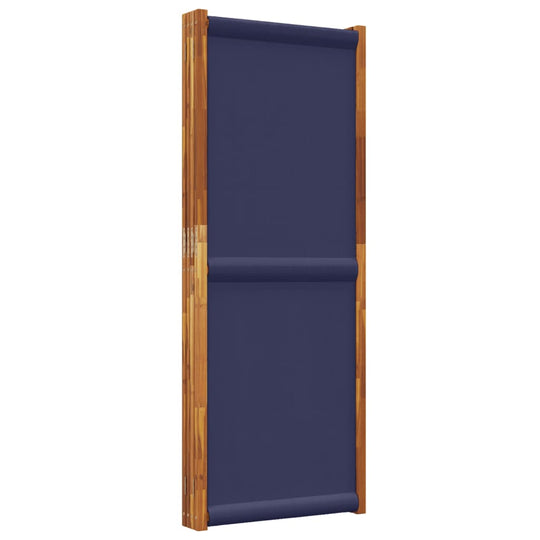 4-Panel Room Divider Dark Blue 280x180 cm