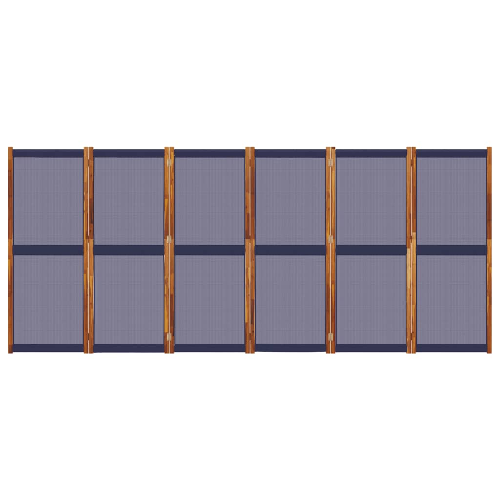 6-Panel Room Divider Dark Blue 420x180 cm