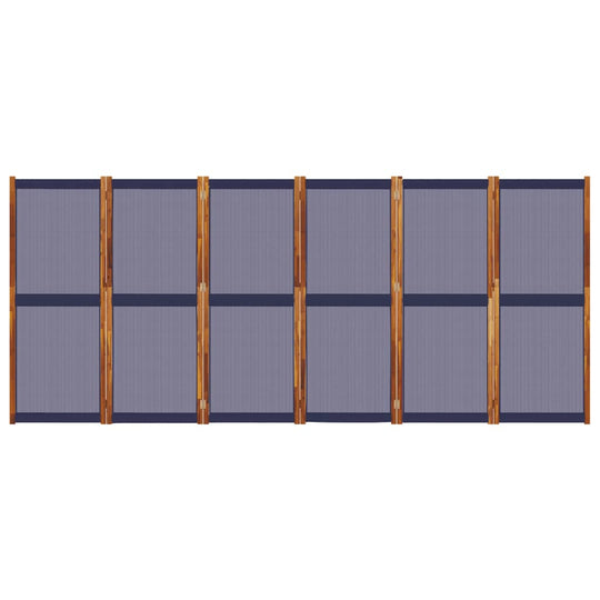 6-Panel Room Divider Dark Blue 420x180 cm