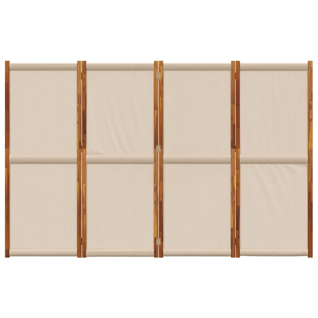 4-Panel Room Divider Taupe 280x180 cm