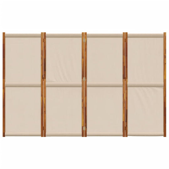 4-Panel Room Divider Taupe 280x180 cm